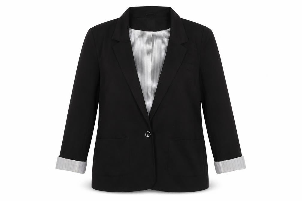 Oasis Womens Black Jacket Blazer Size L Button