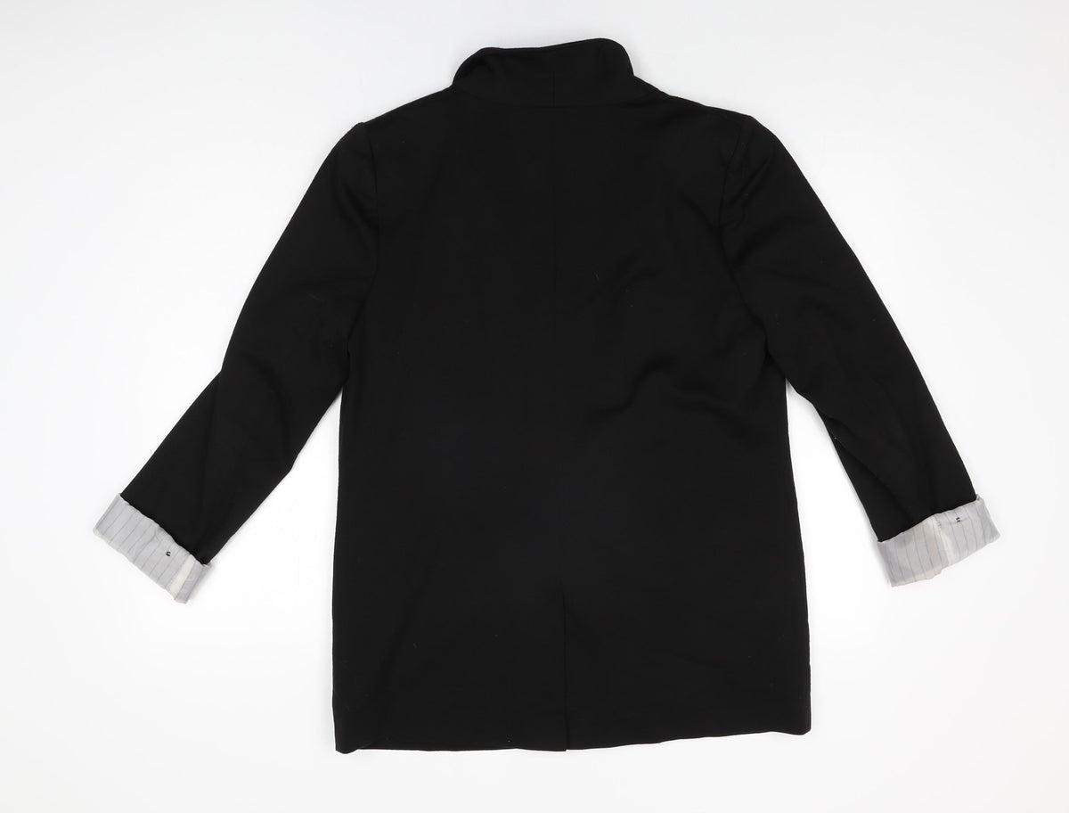 Oasis Womens Black Jacket Blazer Size L Button