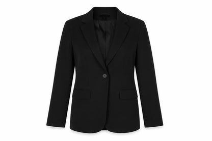 H&M Womens Black Polyester Jacket Suit Jacket Size 8