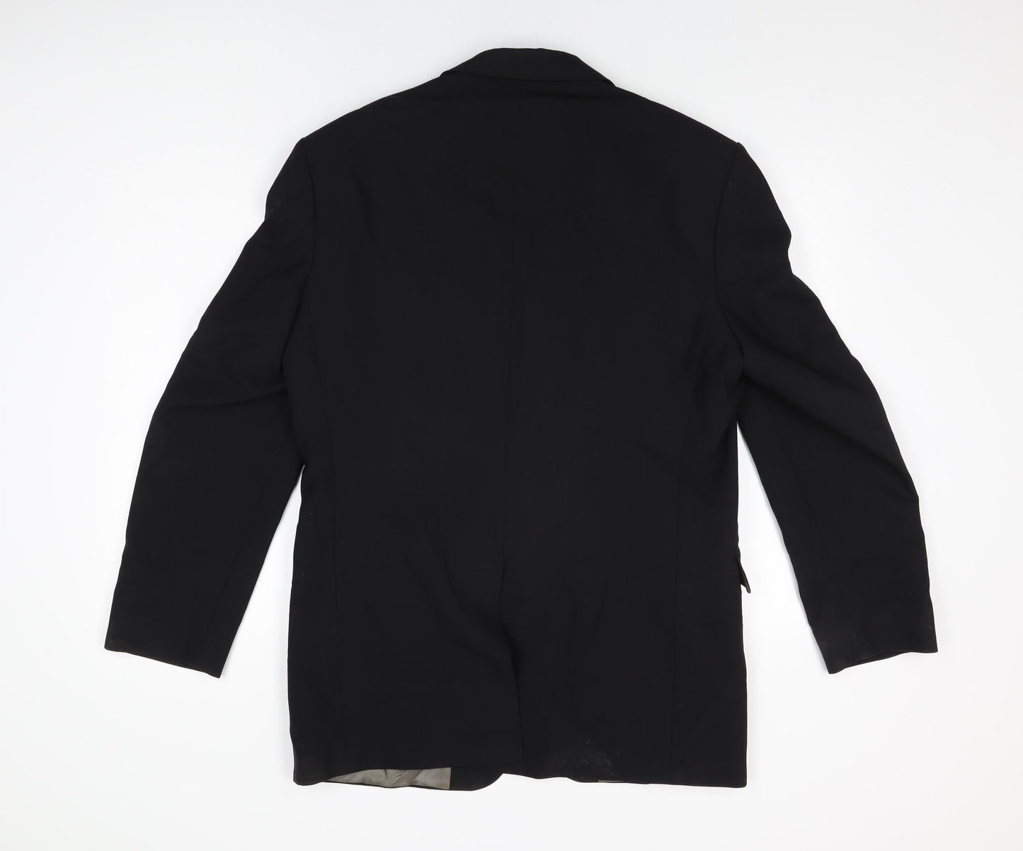 Marks and Spencer Mens Black Polyester Jacket Suit Jacket Size 40 Regular