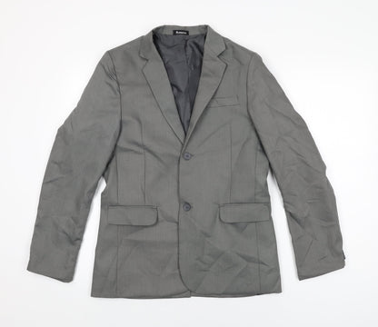Romario Womens Grey Polyester Jacket Suit Jacket Size 14