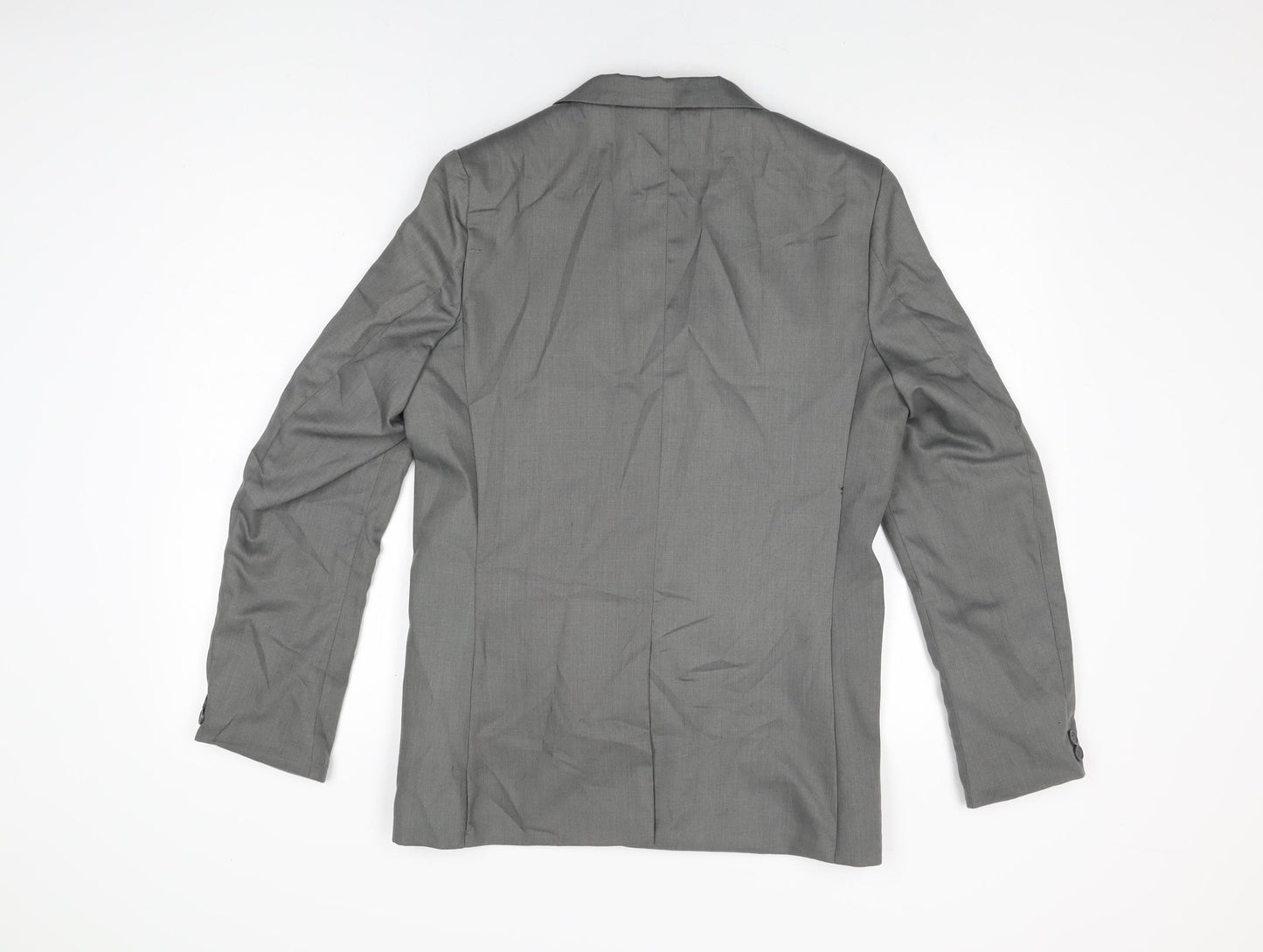 Romario Womens Grey Polyester Jacket Suit Jacket Size 14