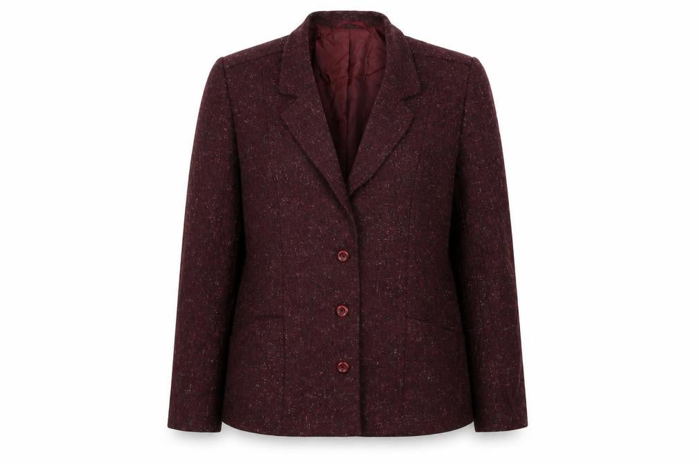 Compliments Womens Red Jacket Blazer Size 14 Button