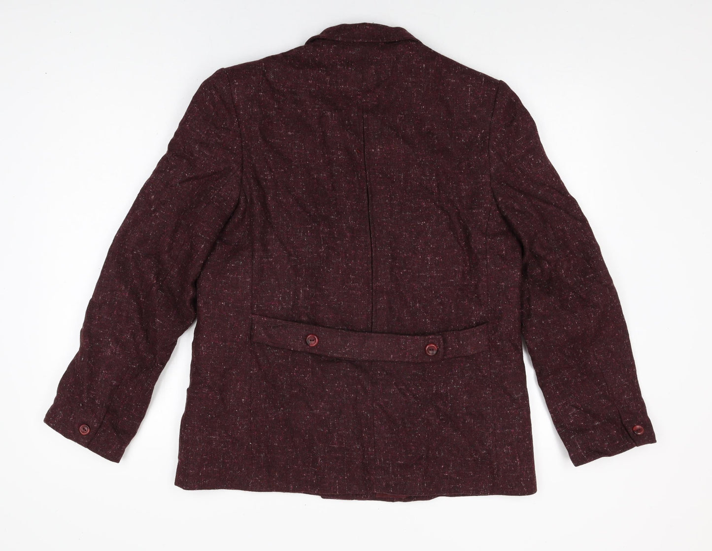 Compliments Womens Red Jacket Blazer Size 14 Button