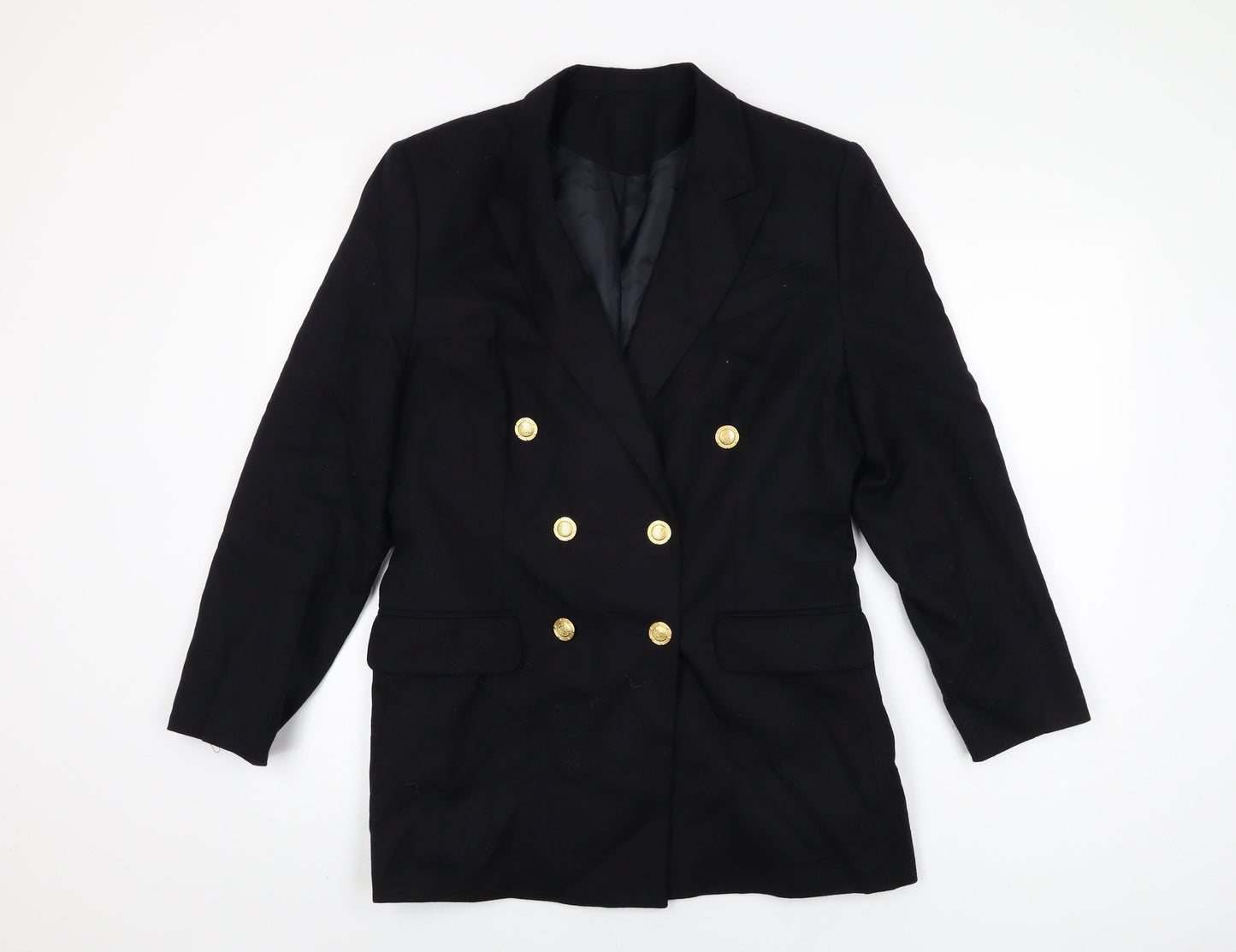 Richards Womens Blue Wool Jacket Suit Jacket Size 14