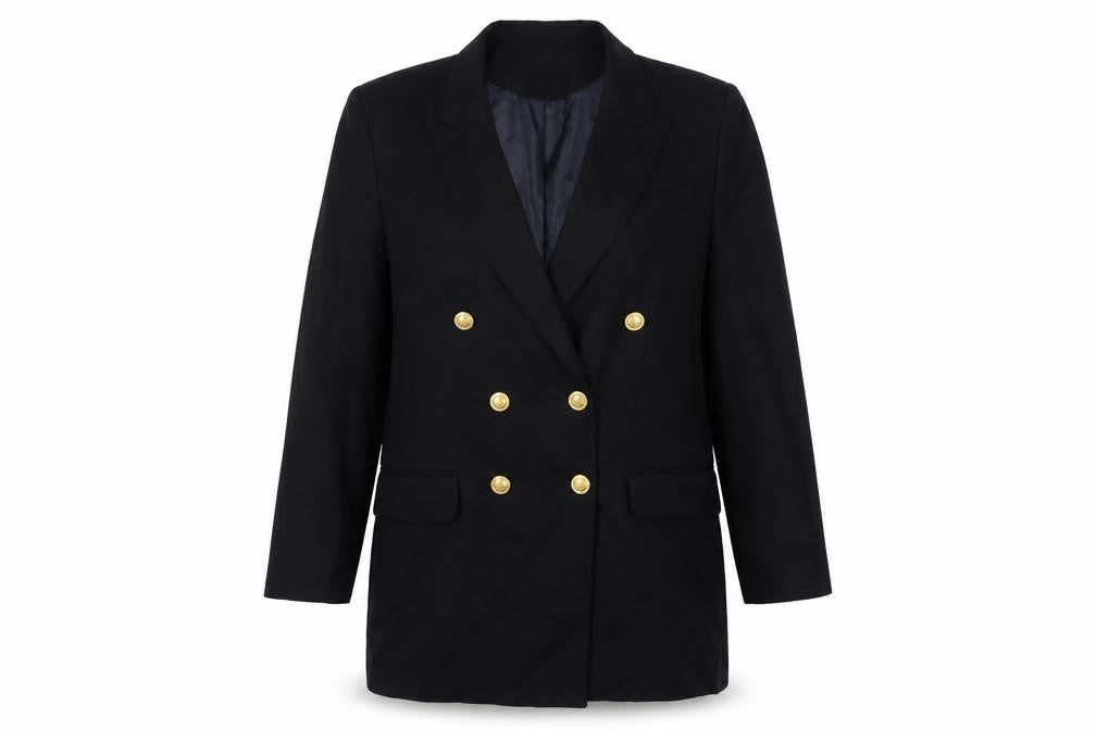 Richards Womens Blue Wool Jacket Suit Jacket Size 14