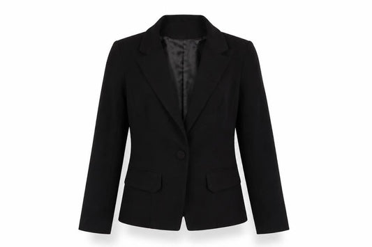 New Look Womens Black Jacket Blazer Size 12 Button