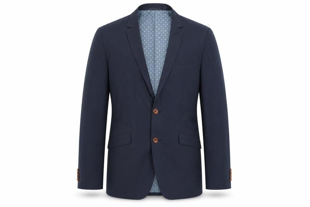 Matinique Mens Blue Cotton Jacket Suit Jacket Size 40 Regular