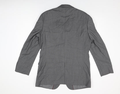 Next Mens Grey Polyester Jacket Suit Jacket Size 40 Regular