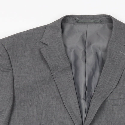 Next Mens Grey Polyester Jacket Suit Jacket Size 40 Regular