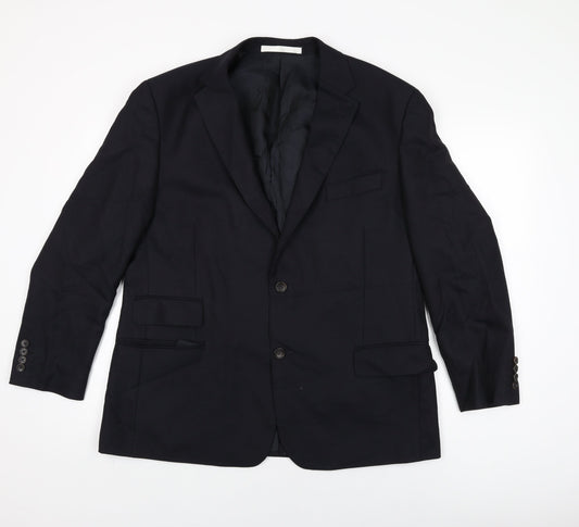 Marks and Spencer Mens Black Wool Jacket Suit Jacket Size 44 Regular