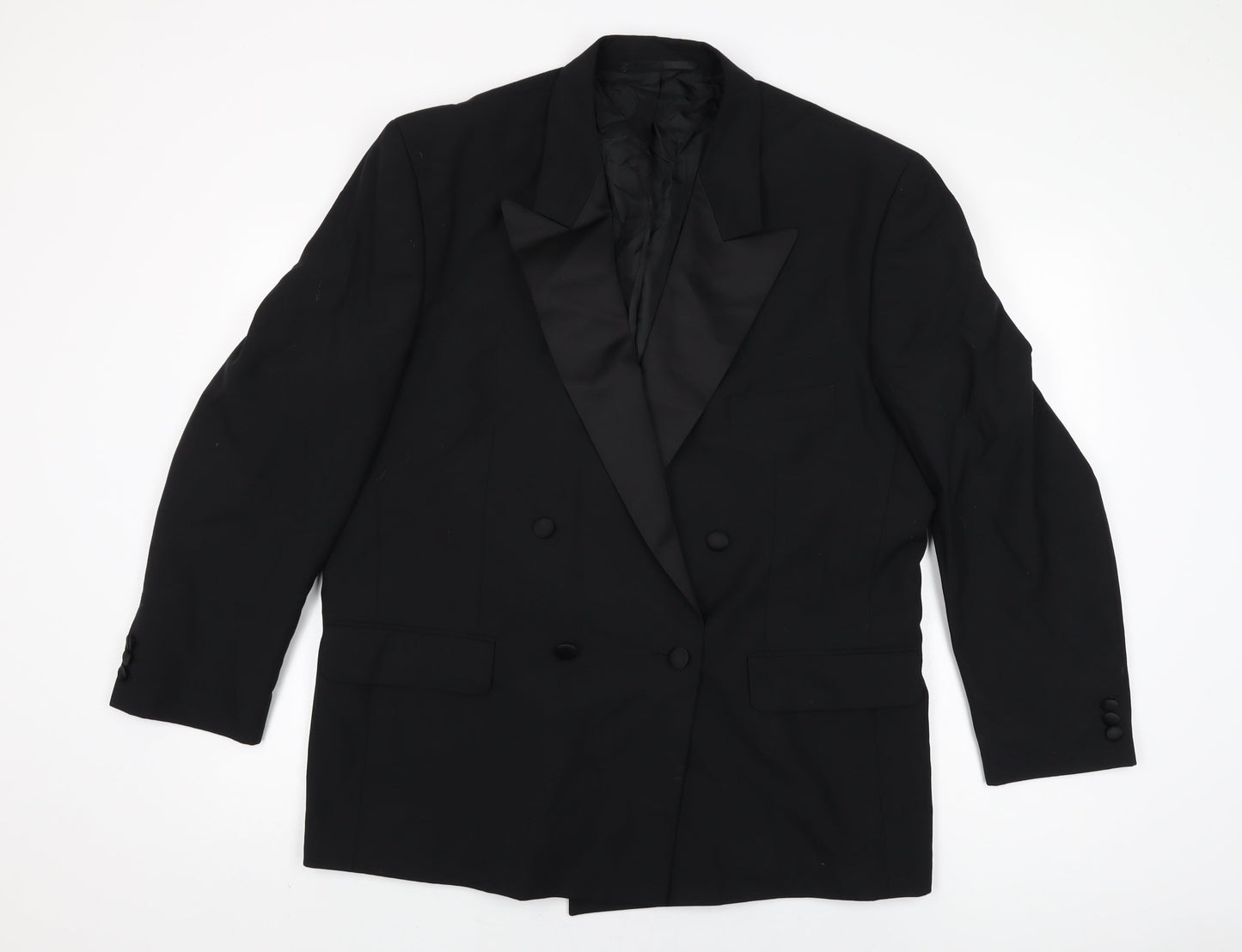 Mr Harry Mens Black Polyester Jacket Suit Jacket Size 48 Regular
