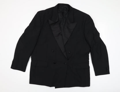 Mr Harry Mens Black Polyester Jacket Suit Jacket Size 48 Regular