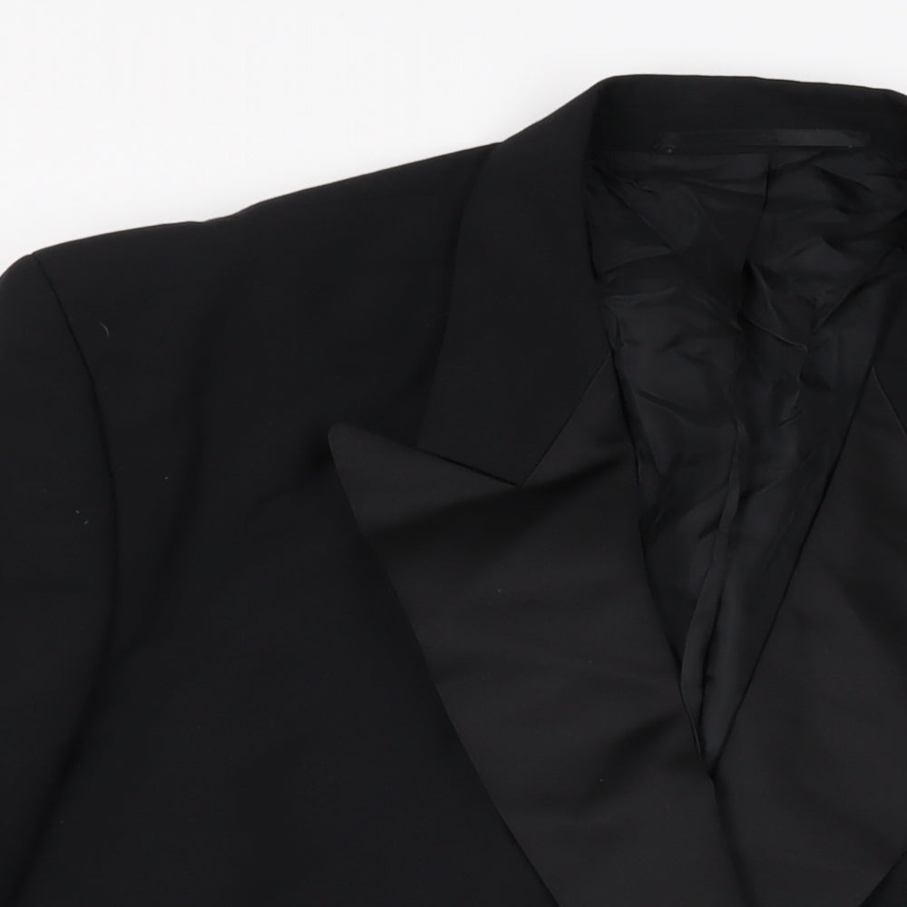 Mr Harry Mens Black Polyester Jacket Suit Jacket Size 48 Regular