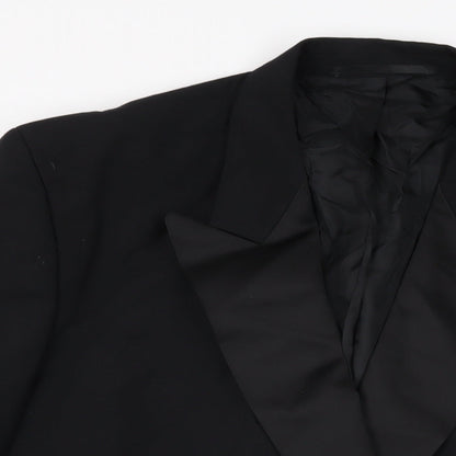 Mr Harry Mens Black Polyester Jacket Suit Jacket Size 48 Regular
