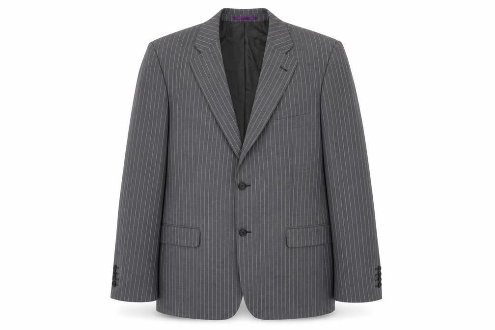Taylor & Wright Mens Grey Striped Wool Jacket Suit Jacket Size 40 Regular