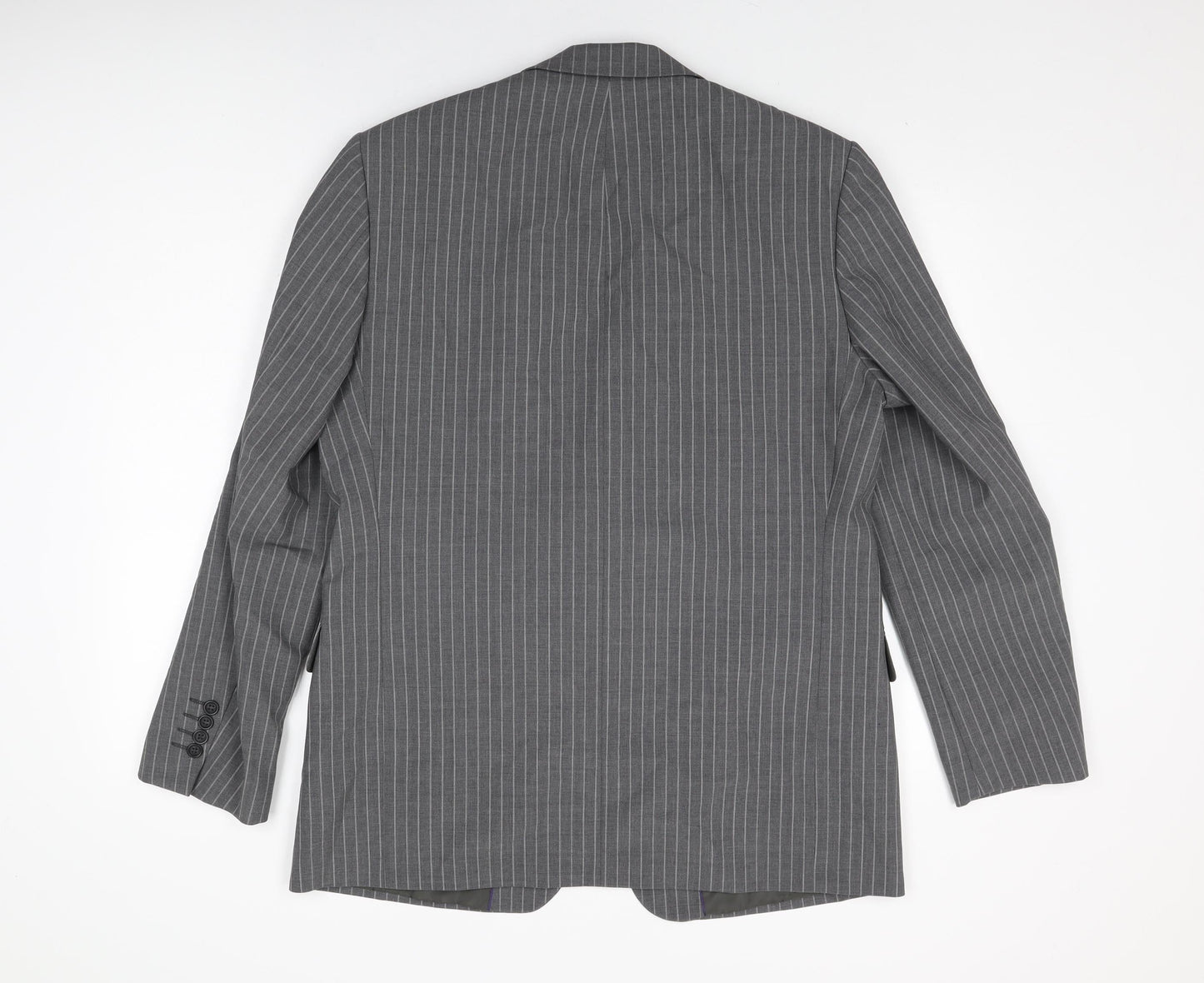 Taylor & Wright Mens Grey Striped Wool Jacket Suit Jacket Size 40 Regular