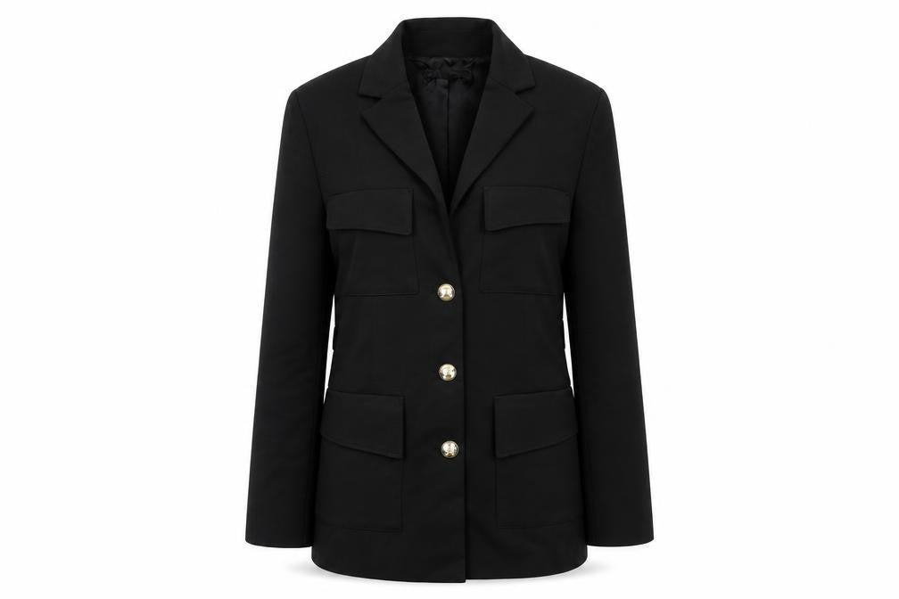 Zara Womens Black Jacket Size M Button