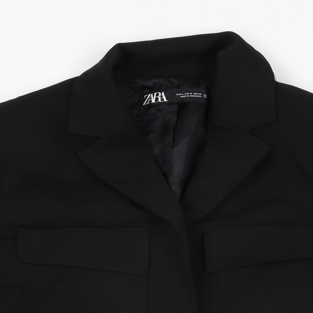 Zara Womens Black Jacket Size M Button