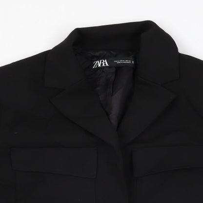 Zara Womens Black Jacket Size M Button
