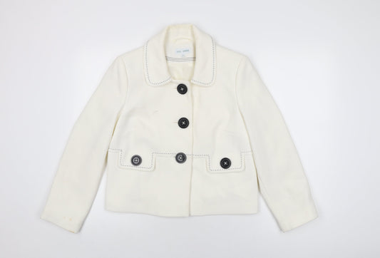 Marks and Spencer Womens Ivory Jacket Size 14 Button
