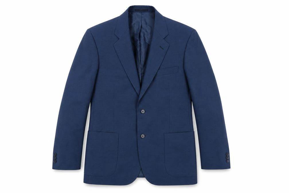Gurteen Mens Blue Polyester Jacket Suit Jacket Size 40 Regular