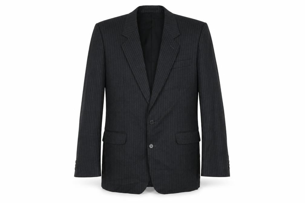 Debenhams Mens Black Striped Wool Jacket Suit Jacket Size 42 Regular