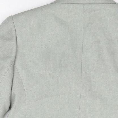 BHS Womens Green Polyester Jacket Suit Jacket Size 10