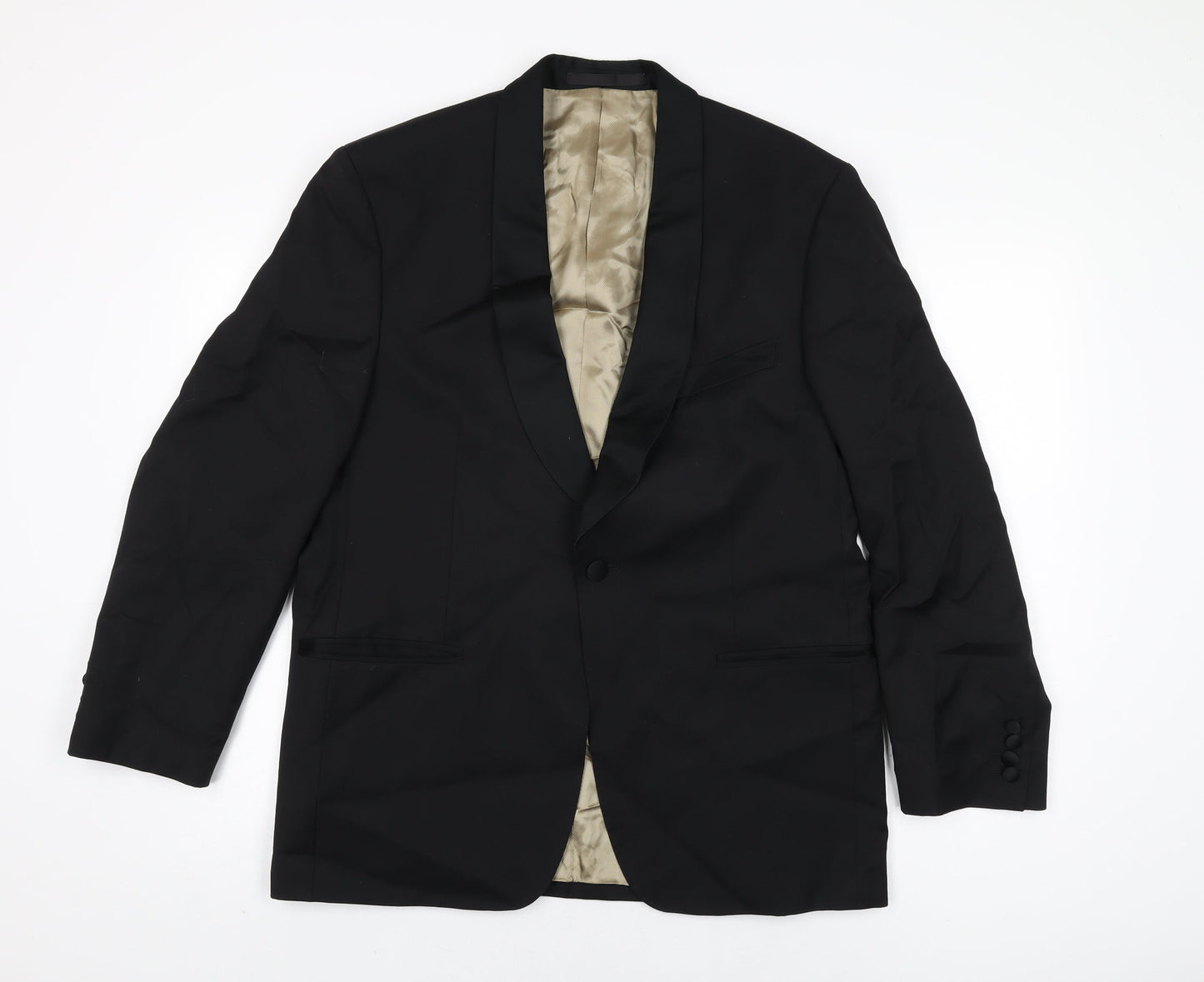 Marks and Spencer Mens Black Wool Jacket Suit Jacket Size 40 Regular