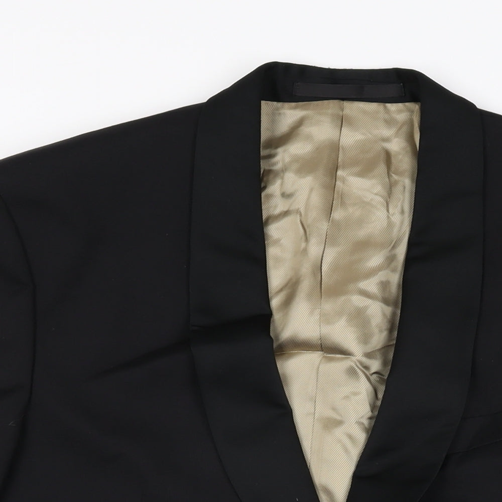 Marks and Spencer Mens Black Wool Jacket Suit Jacket Size 40 Regular