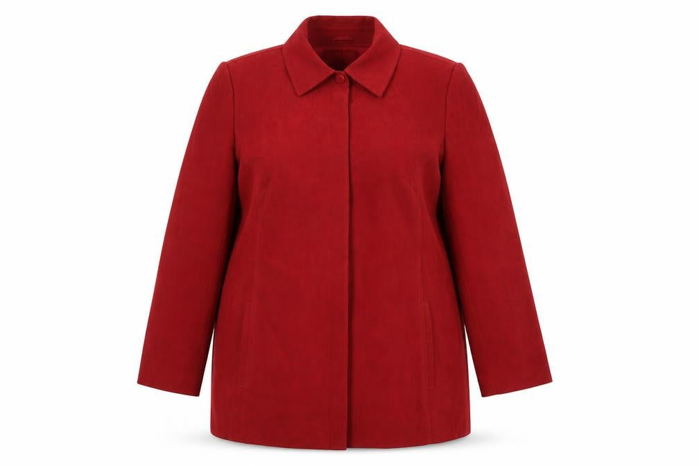 Ann Harvey Womens Red Overcoat Coat Size 18 Button