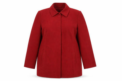 Ann Harvey Womens Red Overcoat Coat Size 18 Button