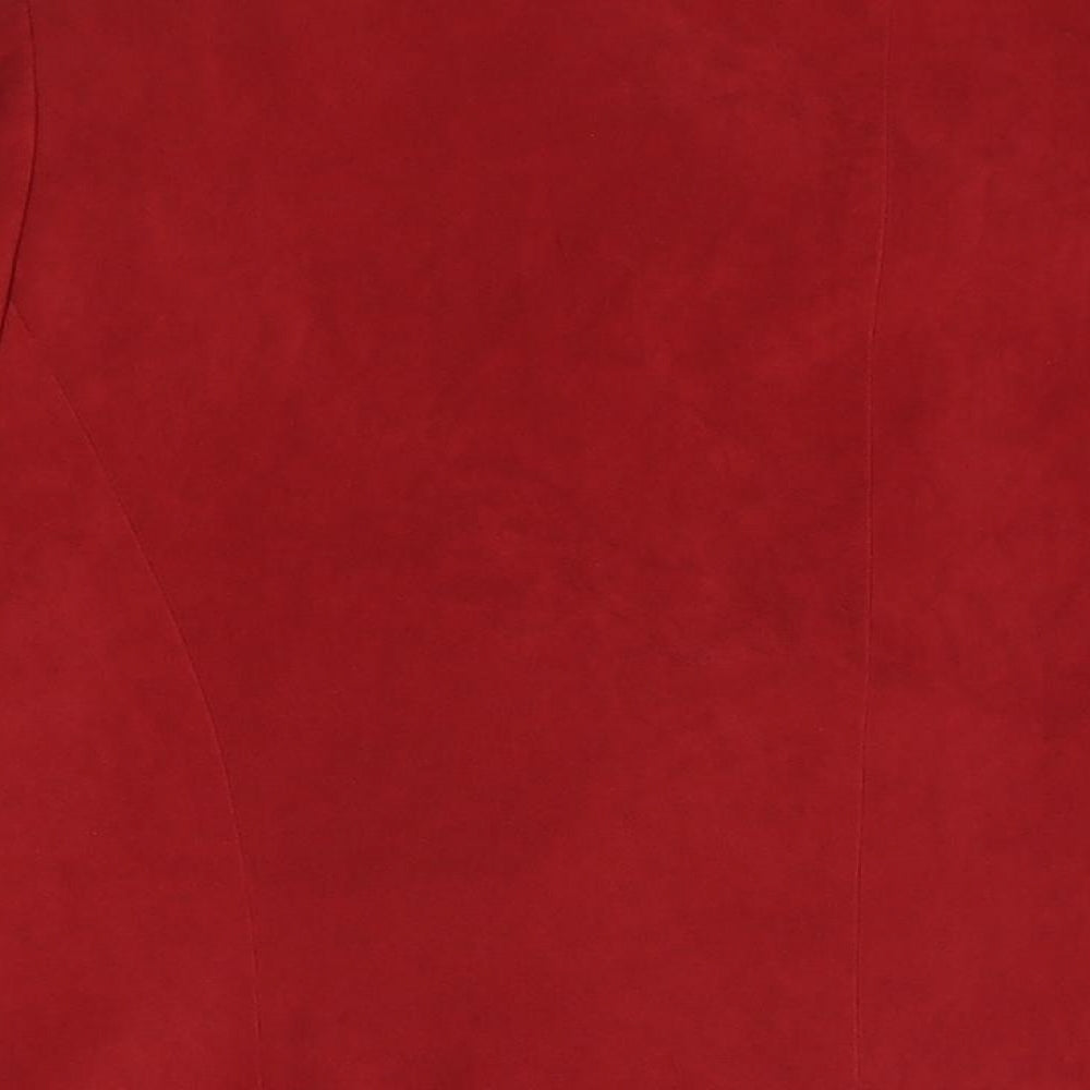Ann Harvey Womens Red Overcoat Coat Size 18 Button