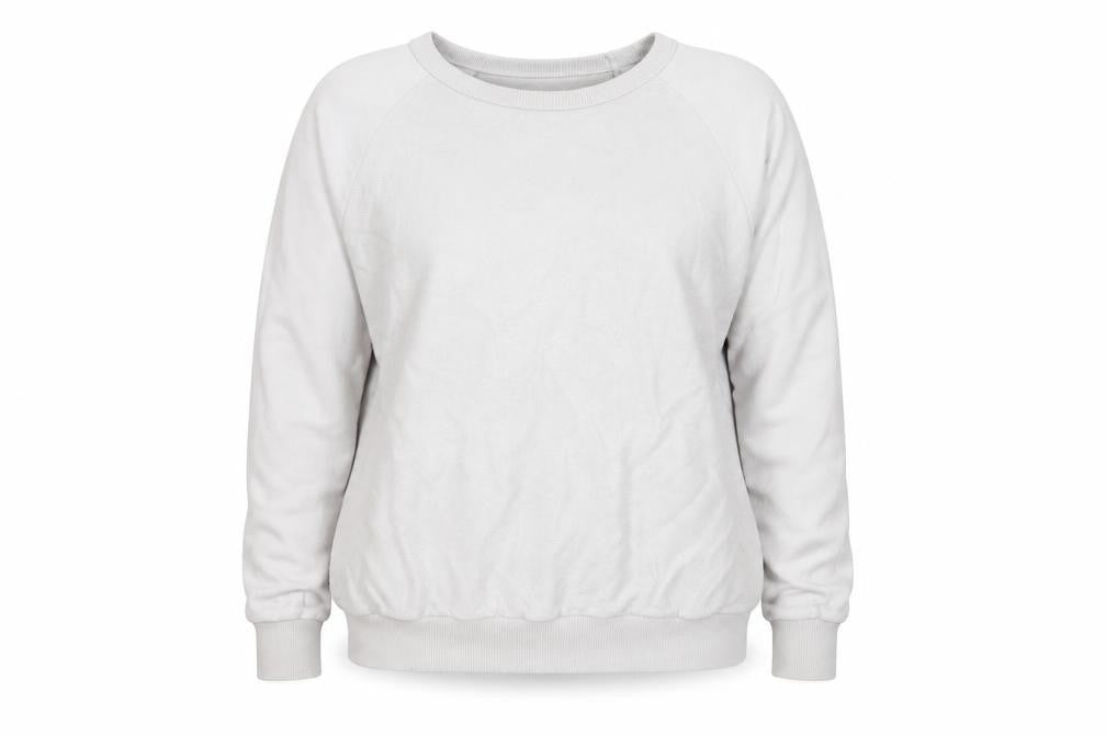 Les Basics Womens Grey Cotton Pullover Sweatshirt Size M Pullover