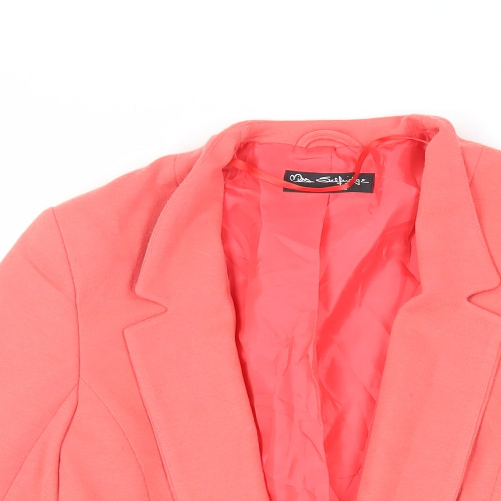 Miss Selfridge Womens Pink Jacket Blazer Size 10 - Open