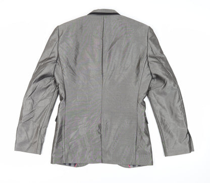 Next Mens Grey Polyester Jacket Suit Jacket Size 36 Regular