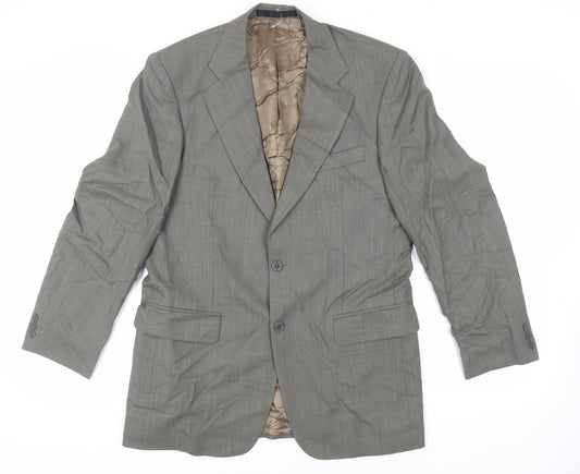 Marks and Spencer Mens Green Wool Jacket Suit Jacket Size 40 Regular