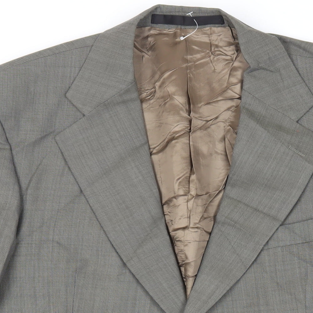 Marks and Spencer Mens Green Wool Jacket Suit Jacket Size 40 Regular
