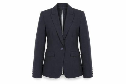 Next Womens Black Striped Jacket Blazer Size 8 Button