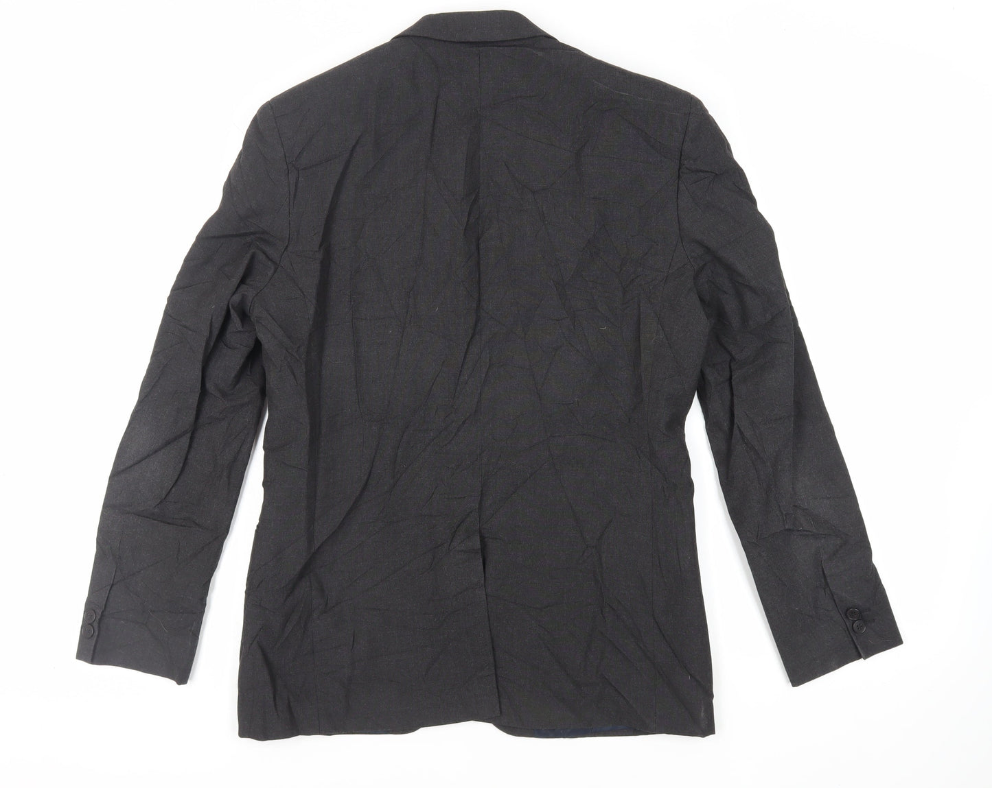 Limehaus Mens Grey Polyester Jacket Suit Jacket Size 38 Regular