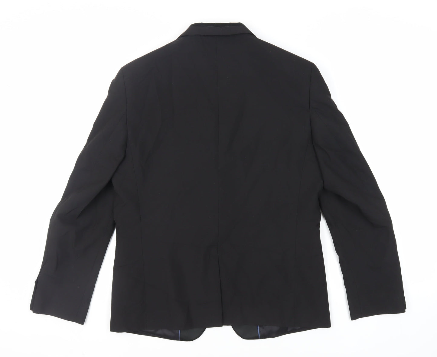 Marks and Spencer Mens Black Polyester Tuxedo Suit Jacket Size 40 Regular