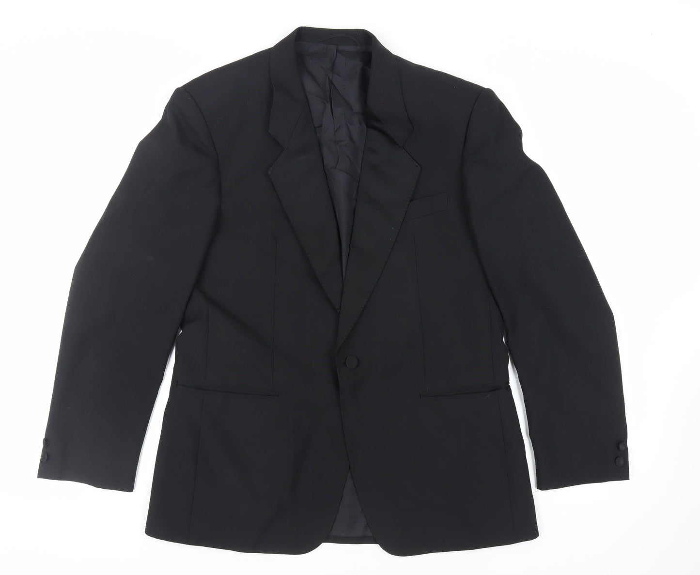 Weidenmann Mens Black Polyester Tuxedo Suit Jacket Size 40 Regular