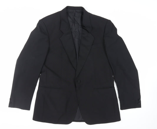 Weidenmann Mens Black Polyester Tuxedo Suit Jacket Size 40 Regular