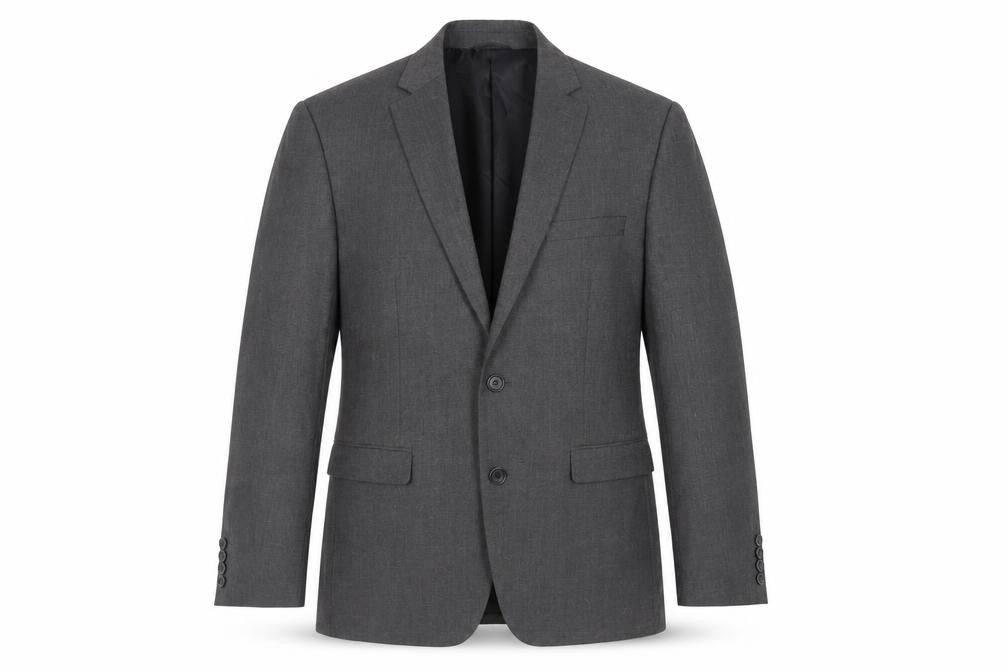 Burton Mens Grey Polyester Jacket Suit Jacket Size 40 Regular