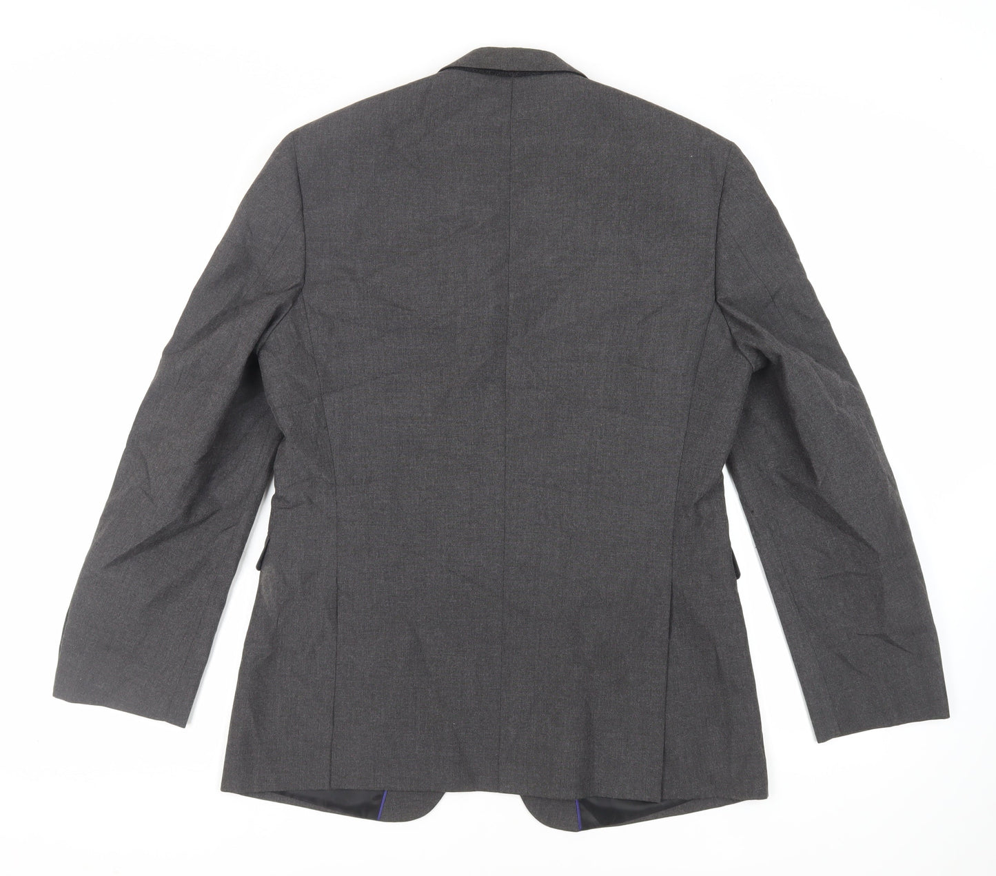 Burton Mens Grey Polyester Jacket Suit Jacket Size 40 Regular