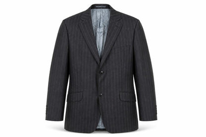 Alfred Brown Mens Black Striped Wool Jacket Suit Jacket Size 40 Regular
