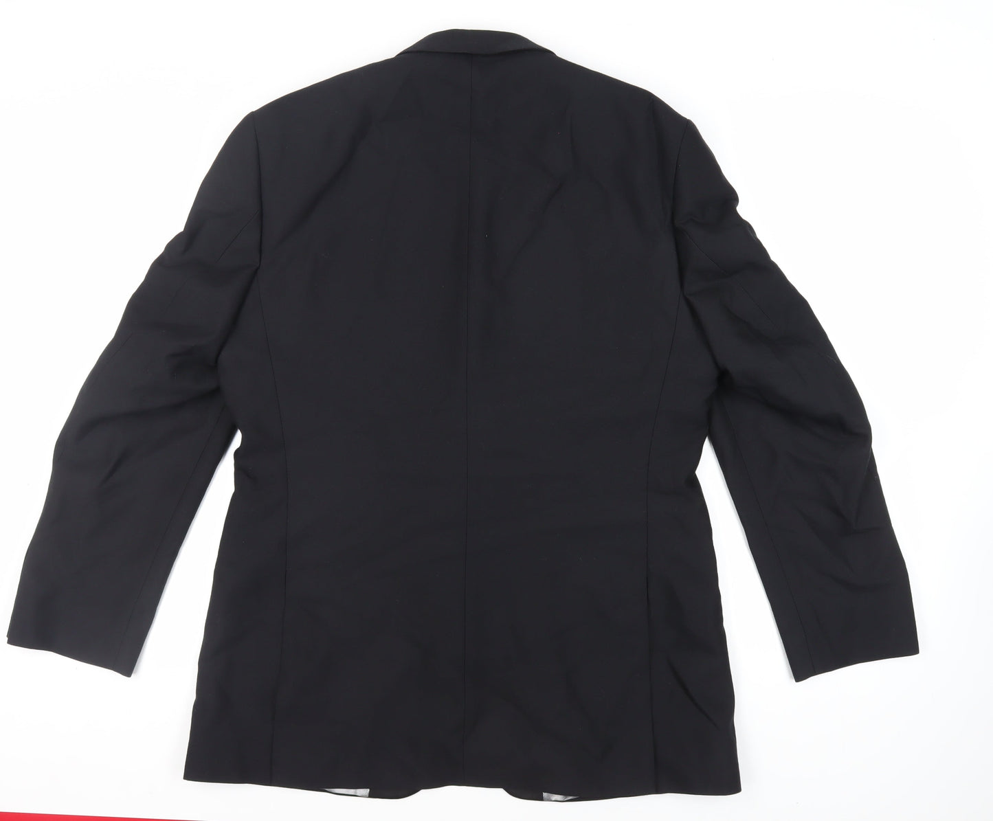 Burton Mens Black Polyester Tuxedo Suit Jacket Size 42 Regular
