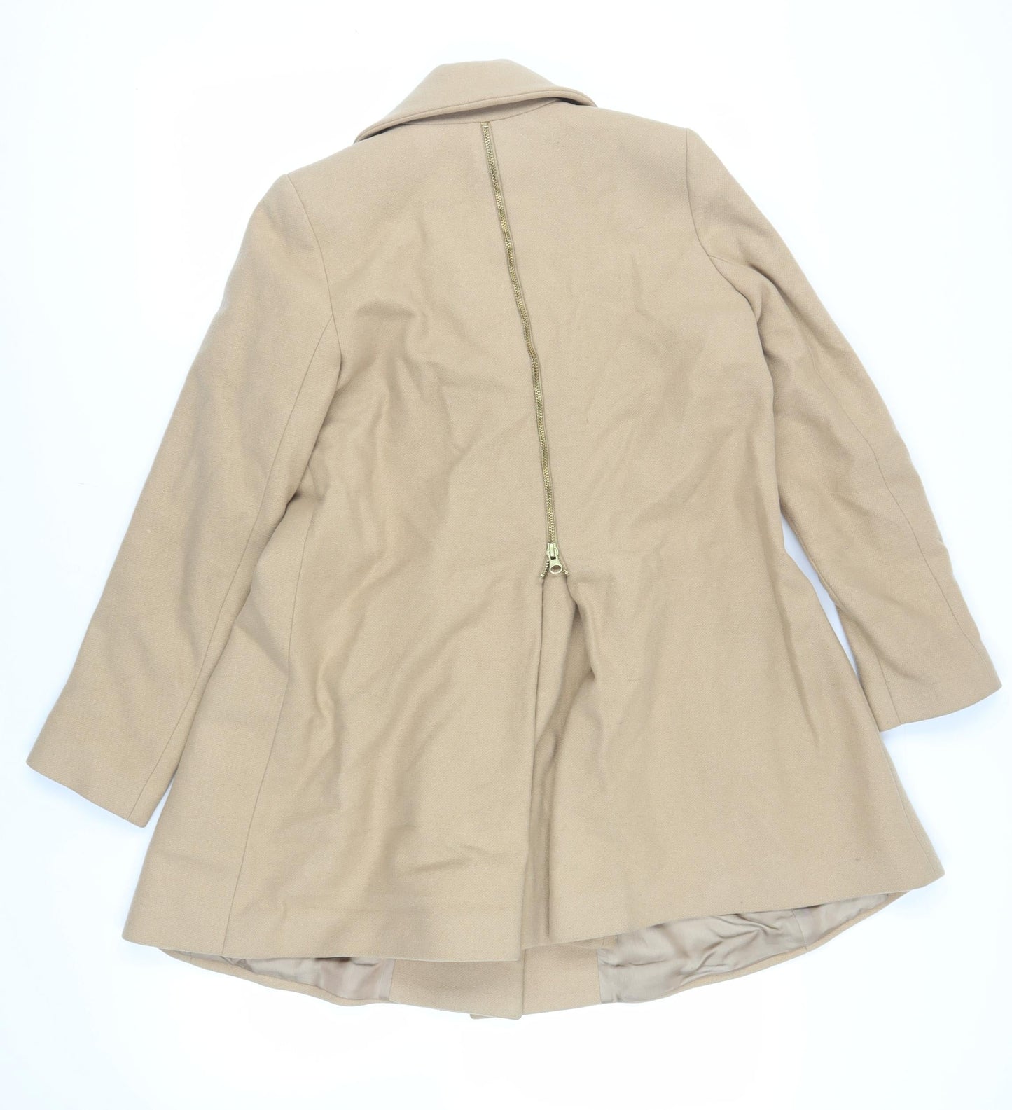 Isabella Oliver Womens Beige Pea Coat Coat Size S Button