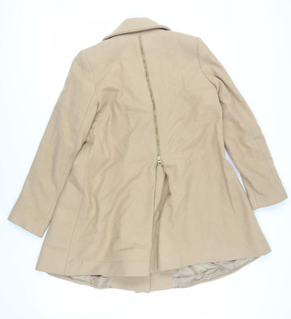 Isabella Oliver Womens Beige Pea Coat Coat Size S Button