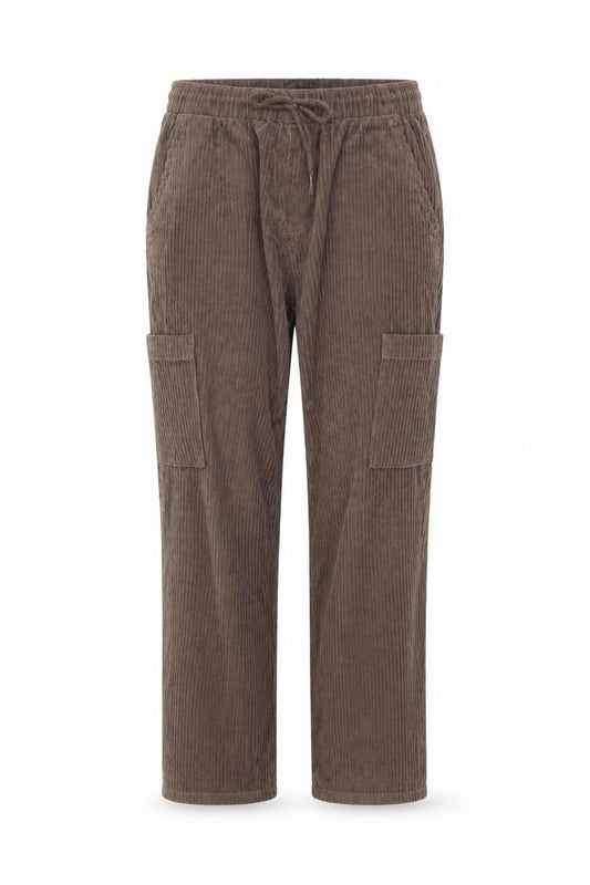 ASOS Womens Brown Cotton Trousers Size S L28 in Regular Drawstring